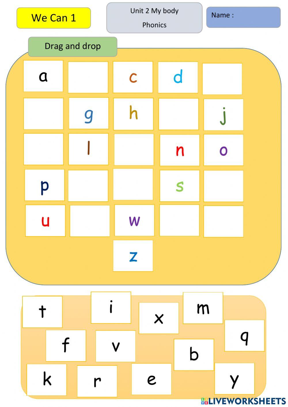 unit 2 my body phonics 2 | shahad11 | Live Worksheets