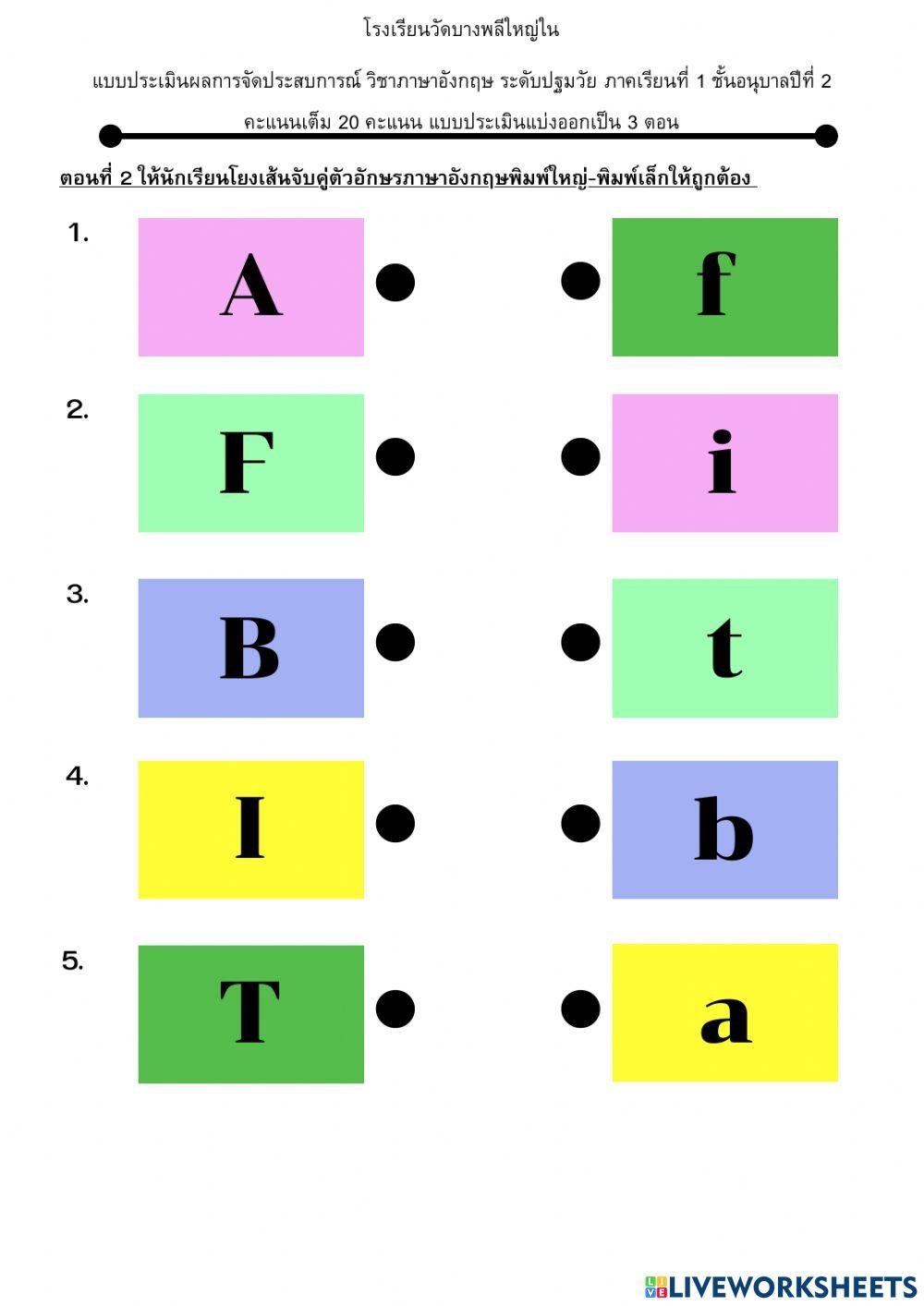 ภาษาอังกฤษ (อนุบาล2)