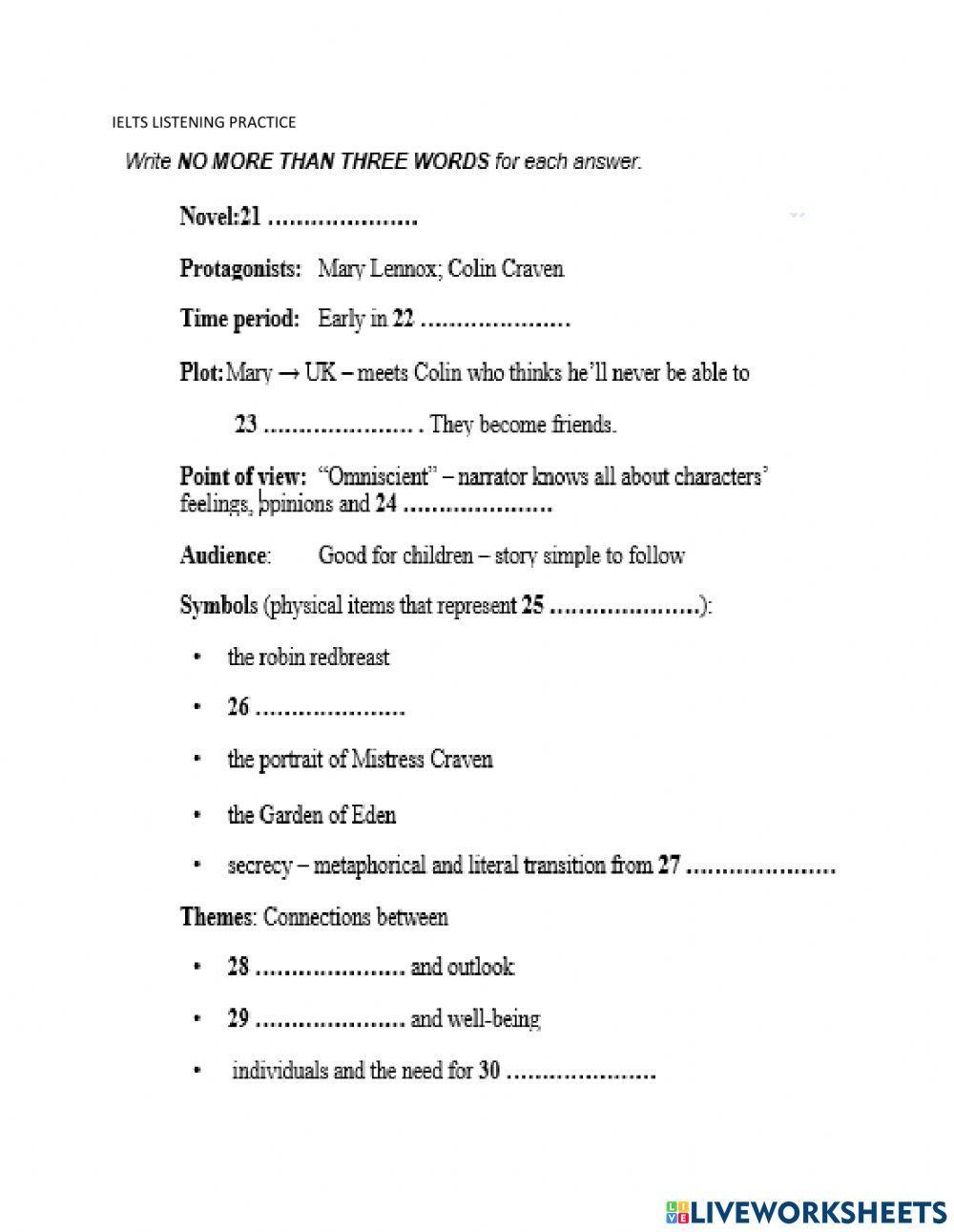 Ielts listening practice test 4