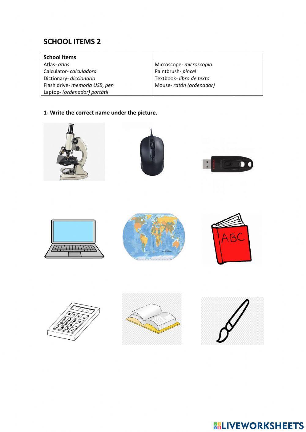 School items 2