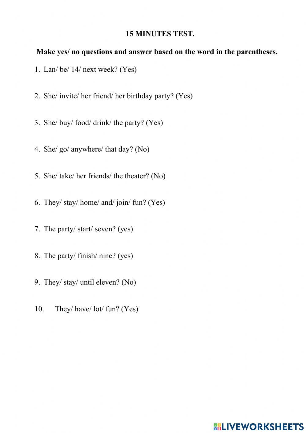 The simple future with Yes- No questions