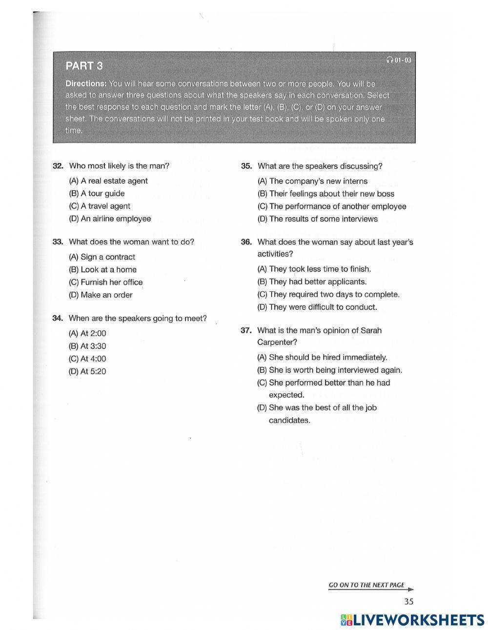 New TOEIC 700 - Test 1 Part 3