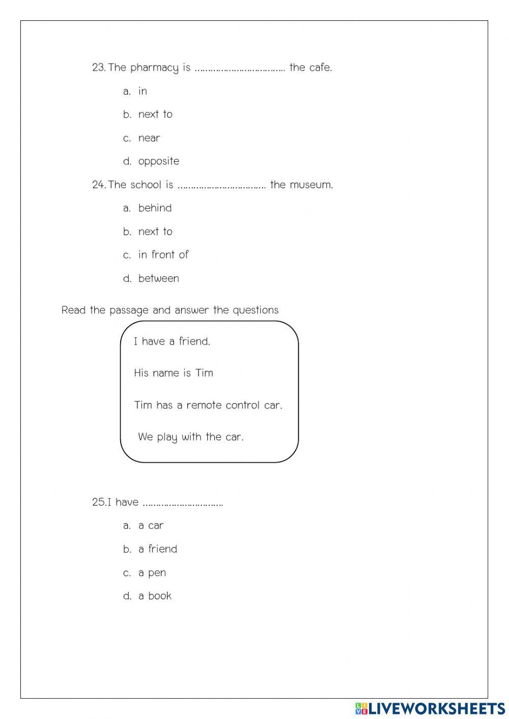 ข้อสอบปลายภาคเรียนที่ 1 ปีการศึกษา 2564 ชั้นประถมศึกษาปีที่ 5