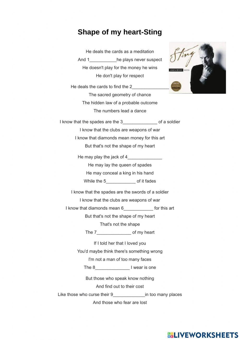 Shape of my heart-Sting