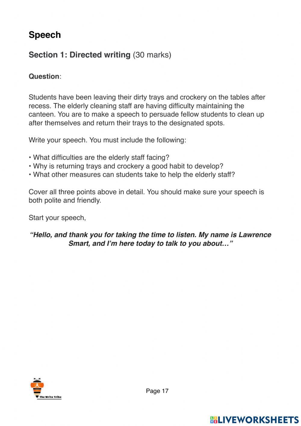 2021 Week 33 Situational: Speech SEC-F part 3