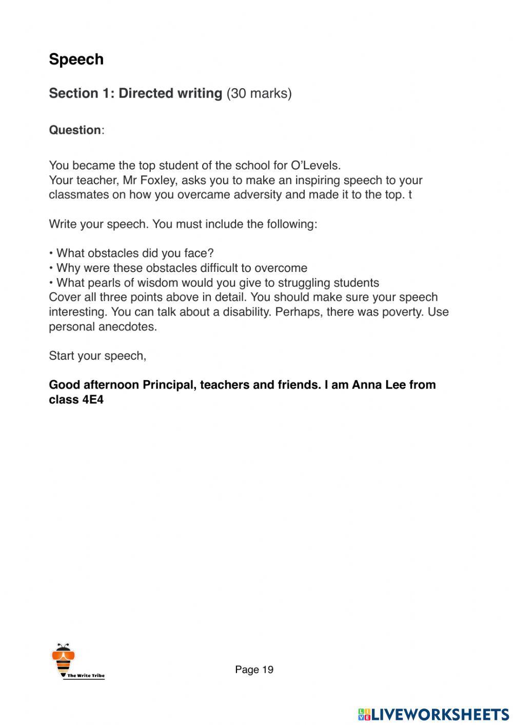 2021 Week 33 Situational: Speech SEC-F part 3