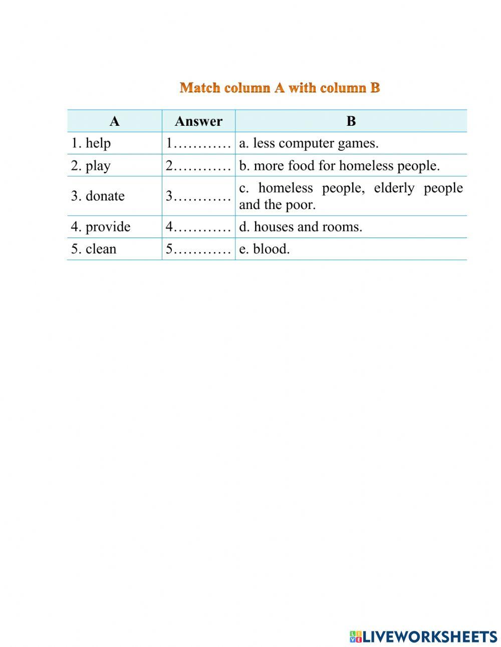 Unit3. community service