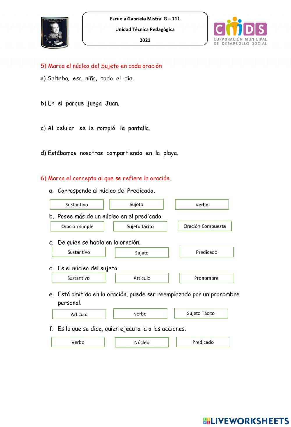 Taller de Oración simple-Compuesta