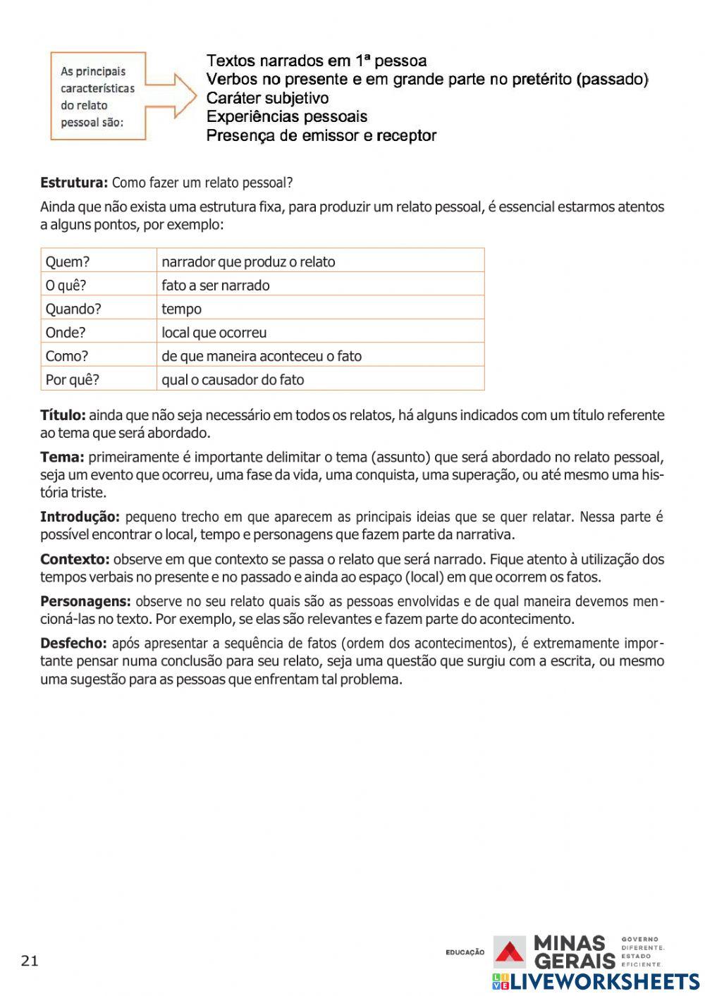 Pet 4- 6º ano - semana 6