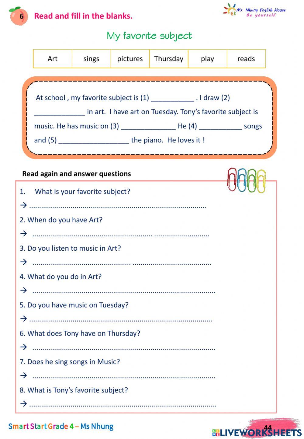 Smart Start Grade 4:Theme 2- lesson 4