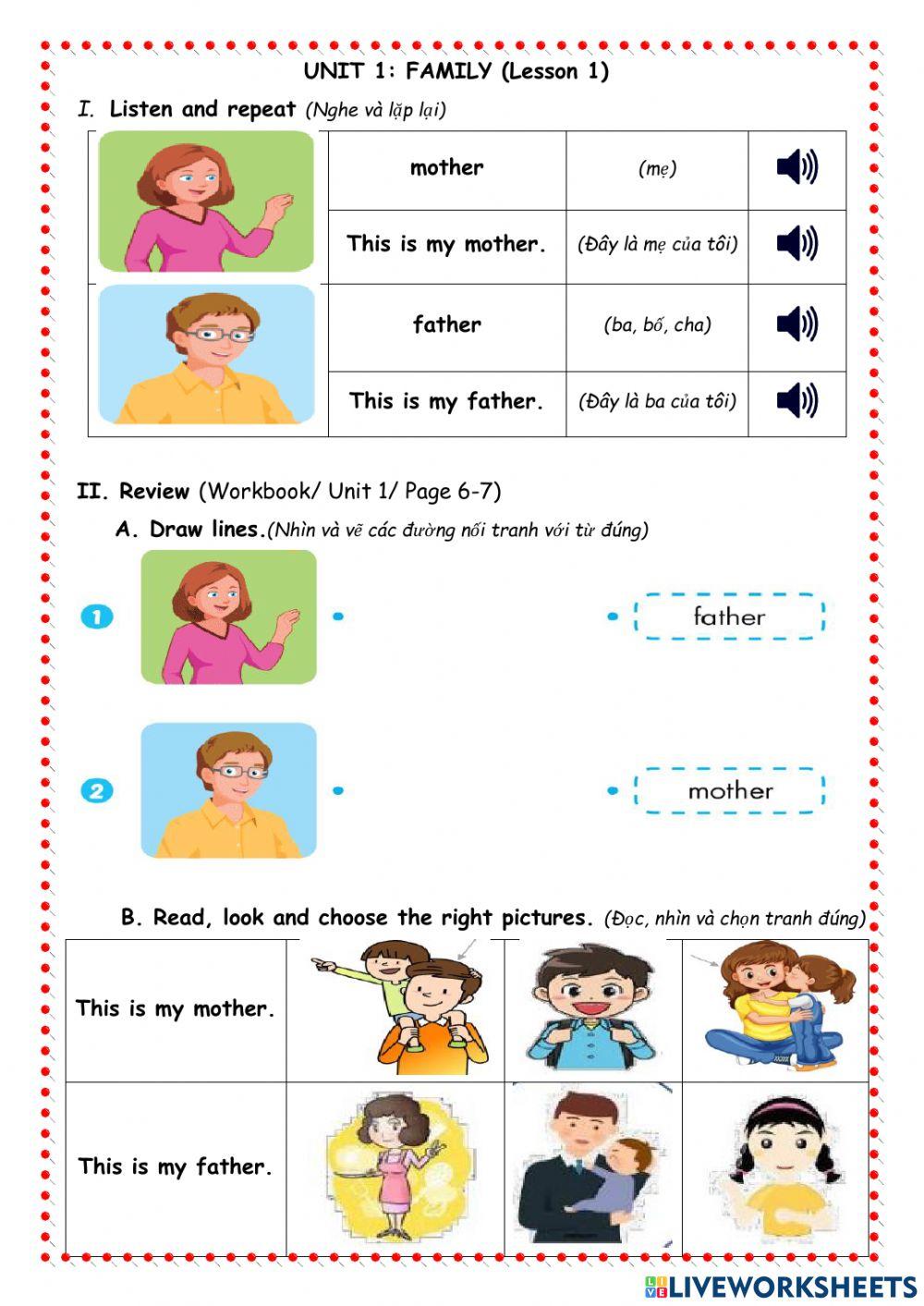 TA1-Unit 1: Family (Lesson 1)