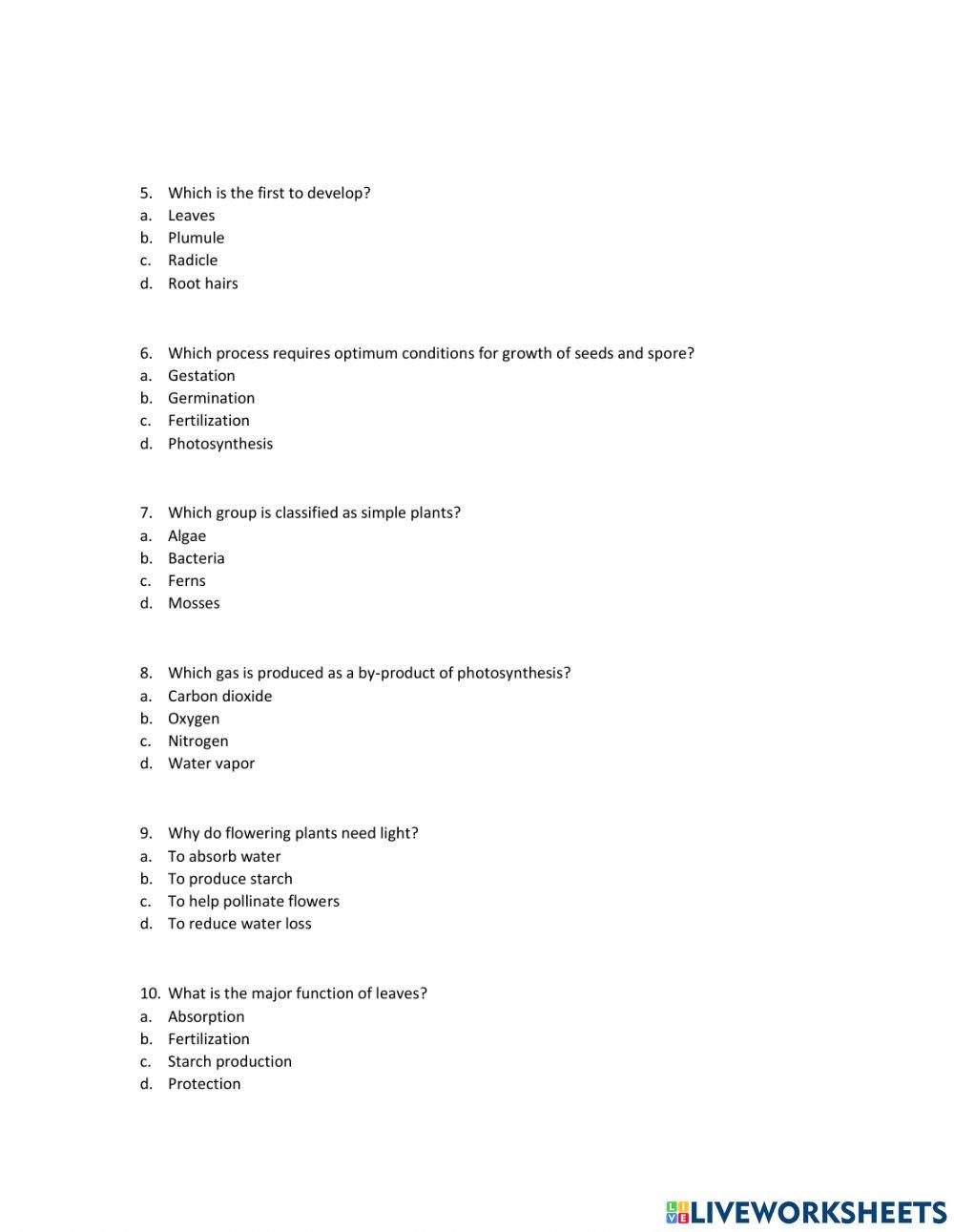 Grade 9 Unit Test- Classification