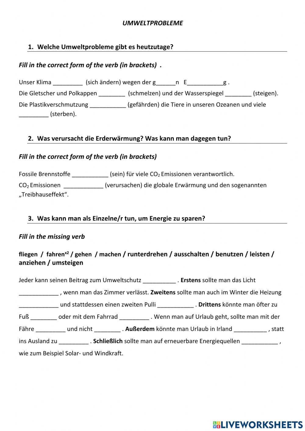 Umweltprobleme und -lösungen