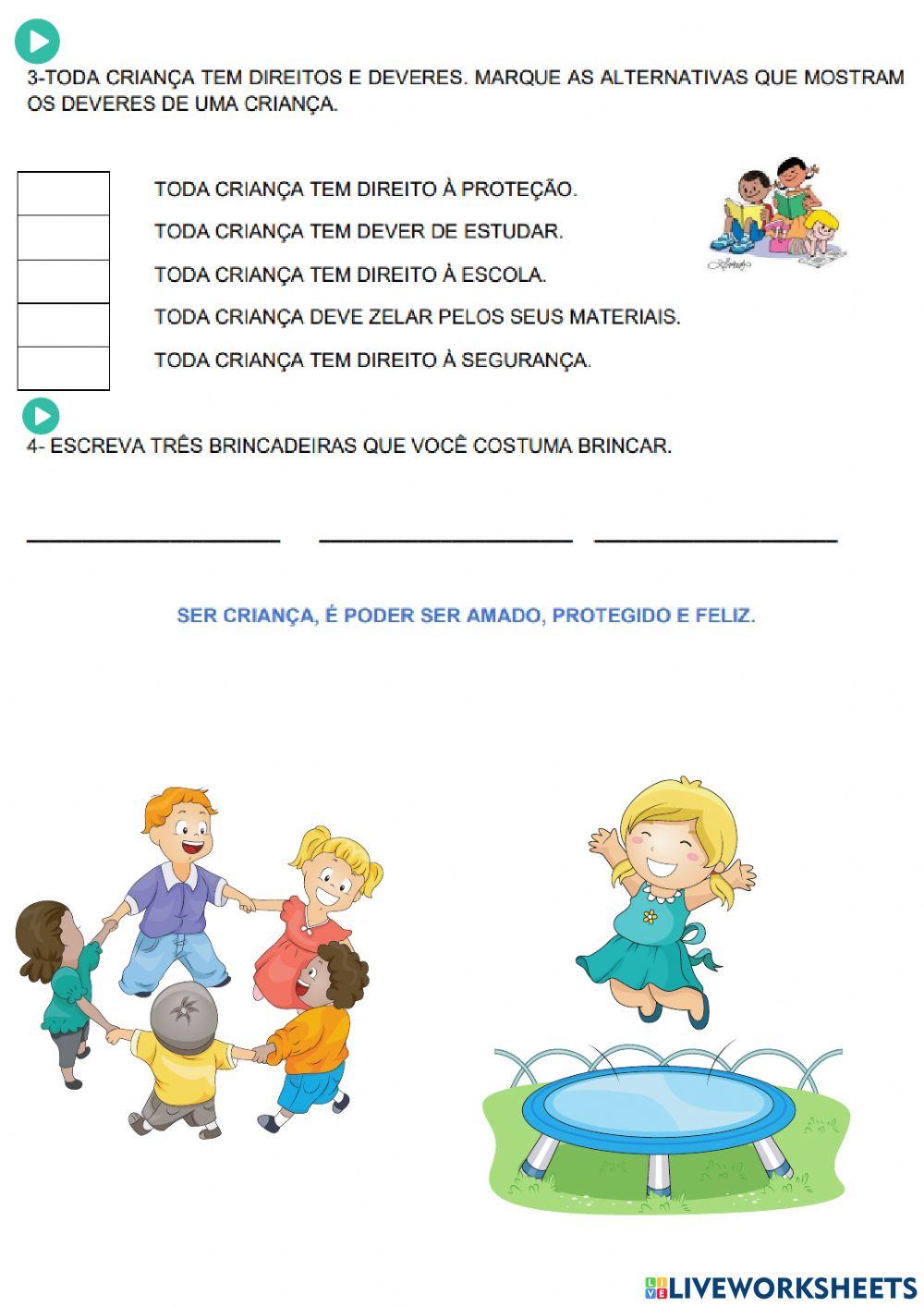 Os direitos das crianças Os direitos das crianças