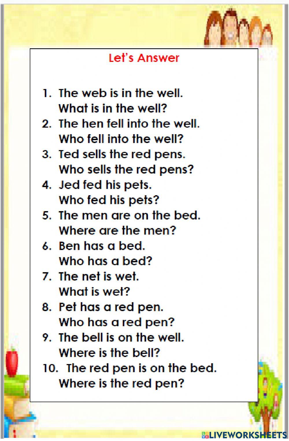 Reading Comprehension