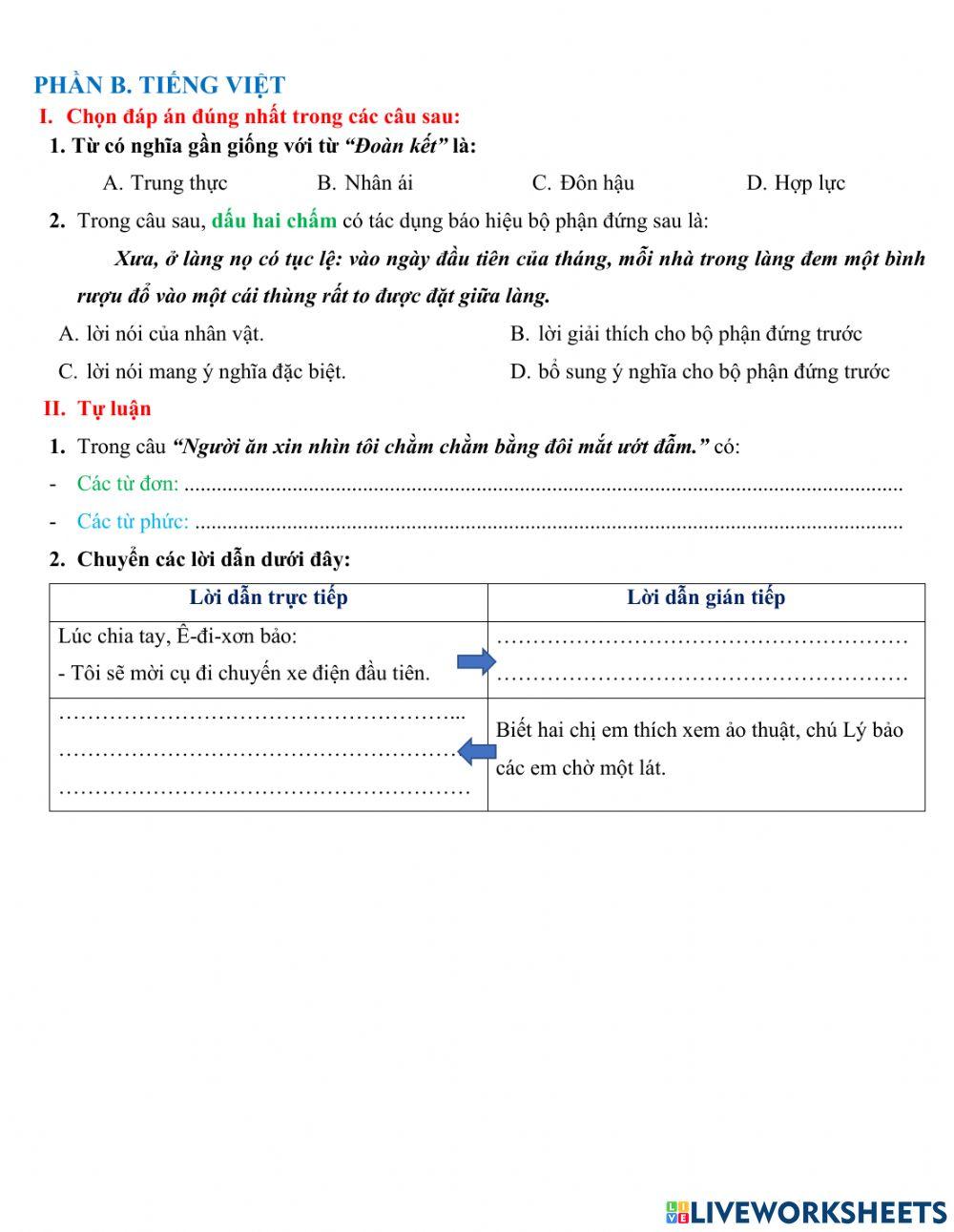 Phiếu bài tập tuần 3