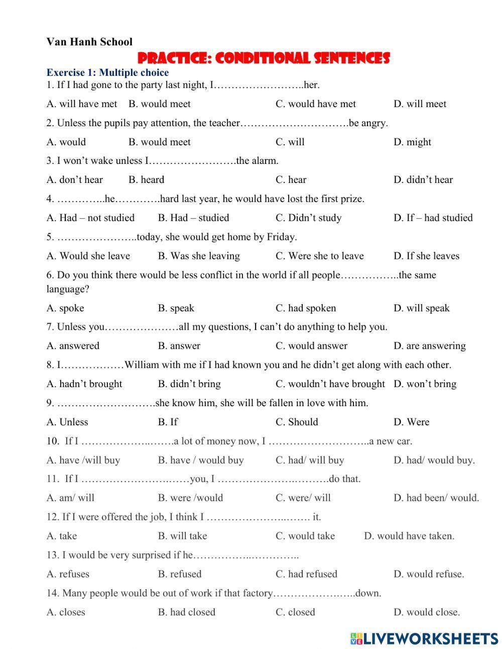 Conditional-multiple choice