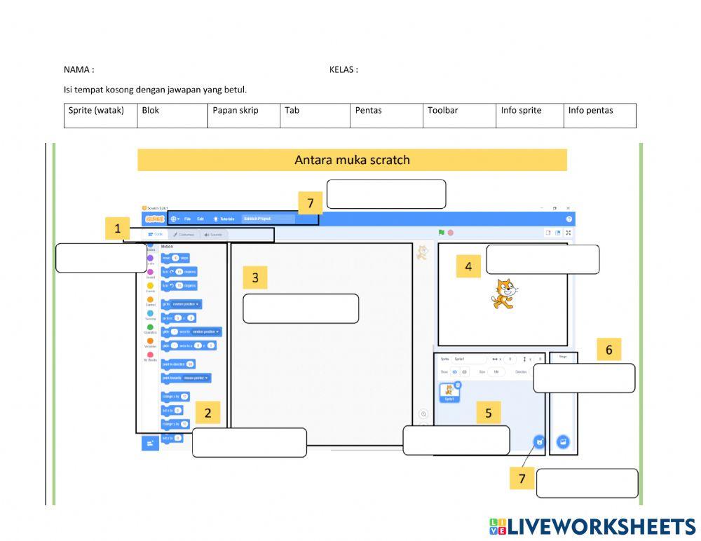 scratch tahun 4 online exercise for | Live Worksheets