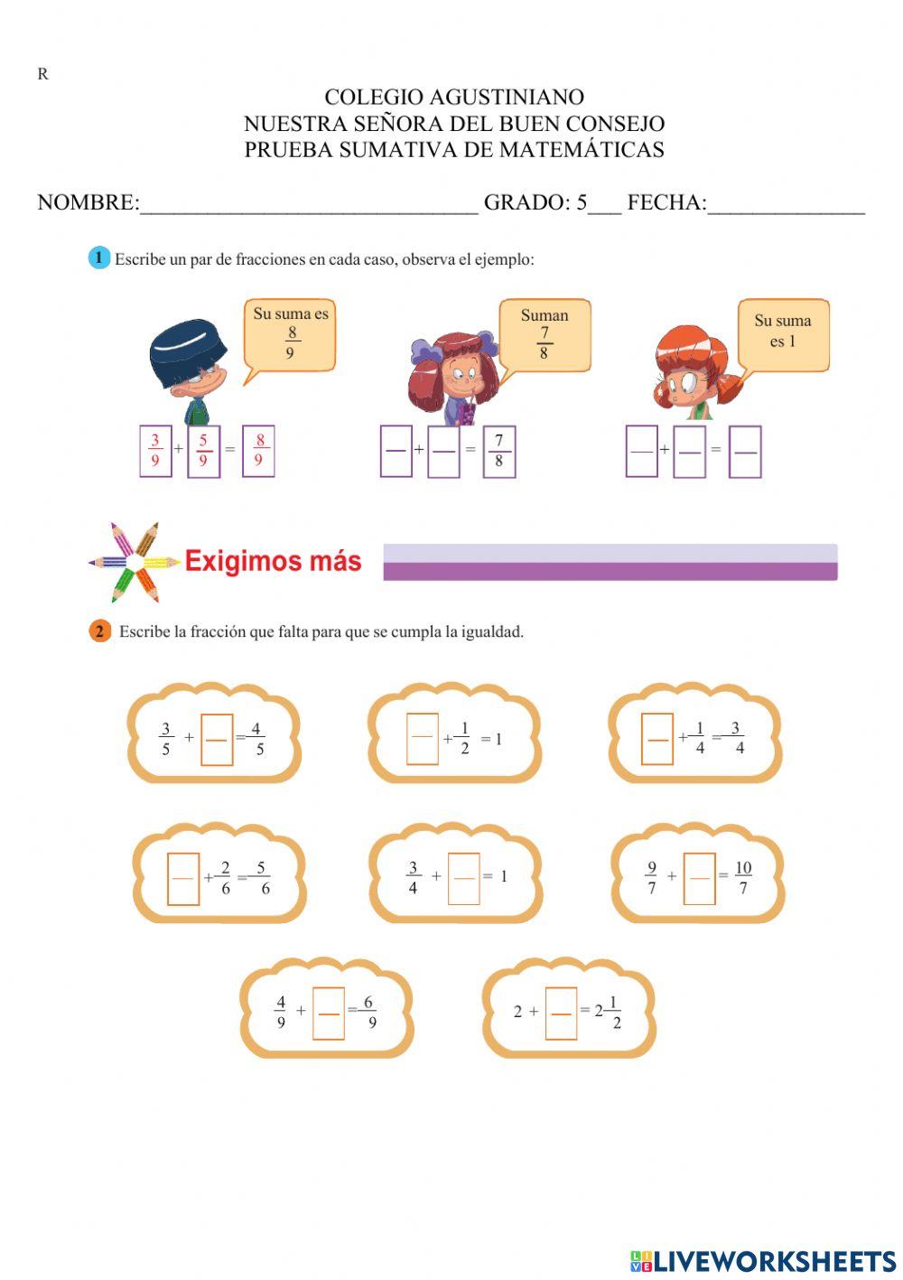 Fracciones homogéneas