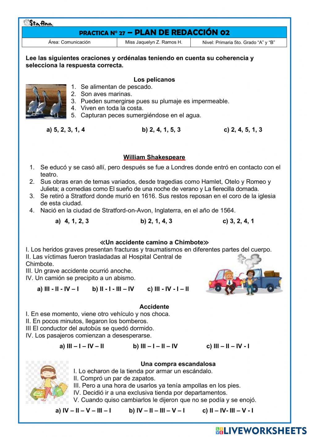 Plande de redacción