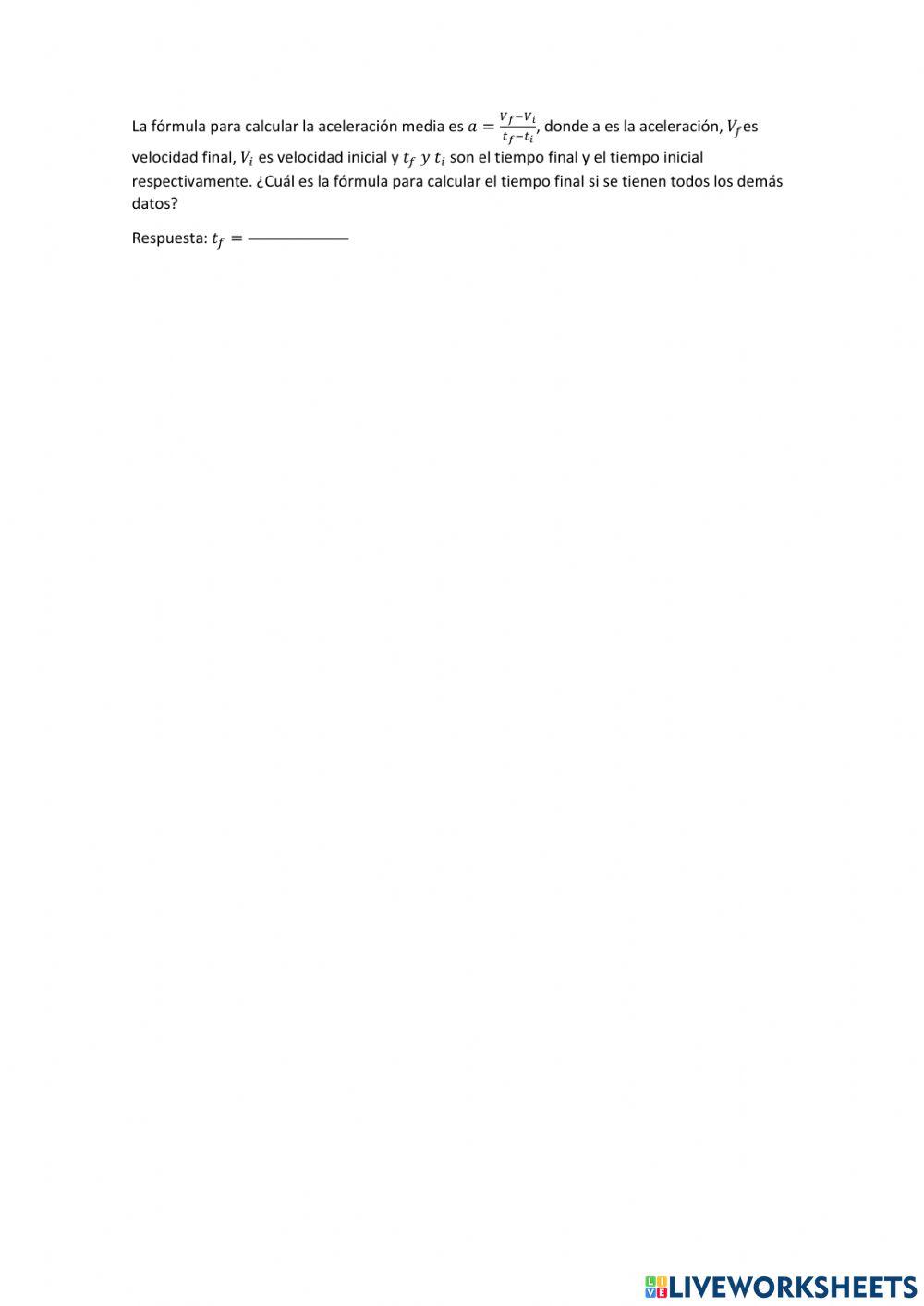 Despeje de Ecuaciones Lineales