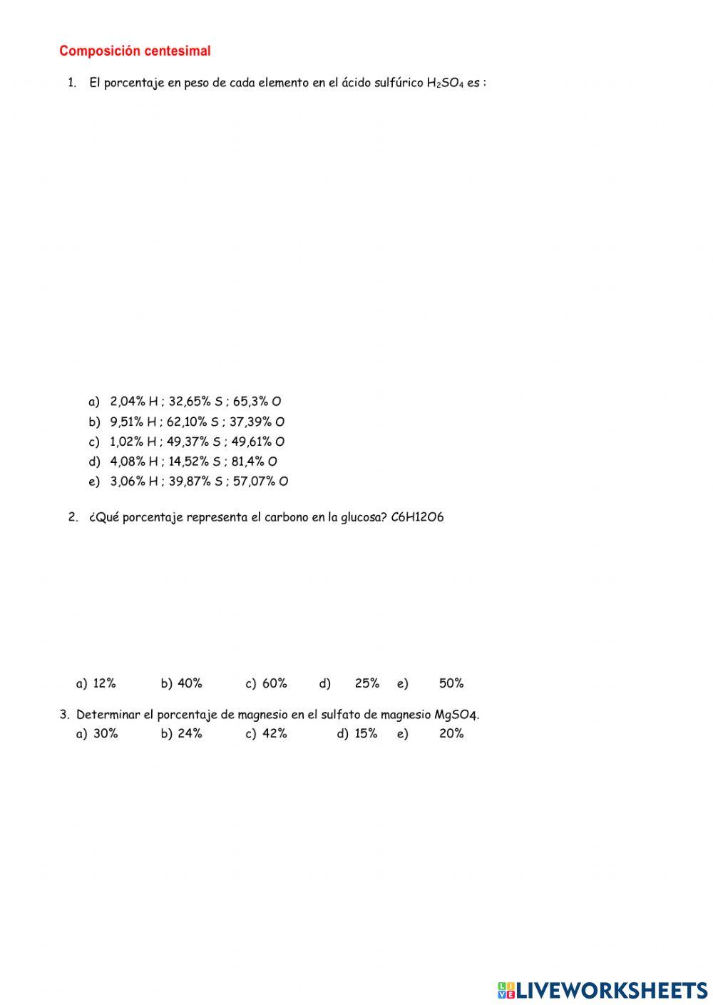 Composición centesimal