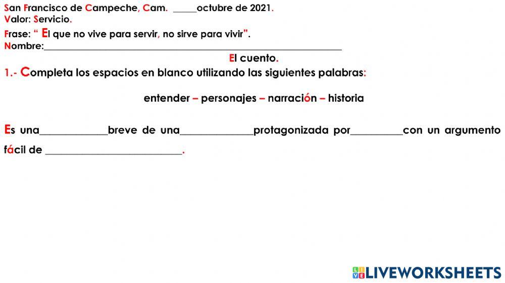 Características del cuento
