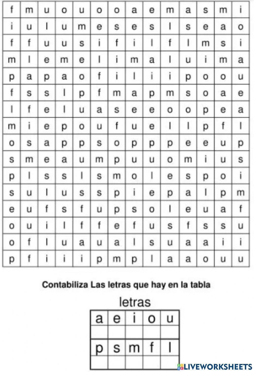 Matrices de letras