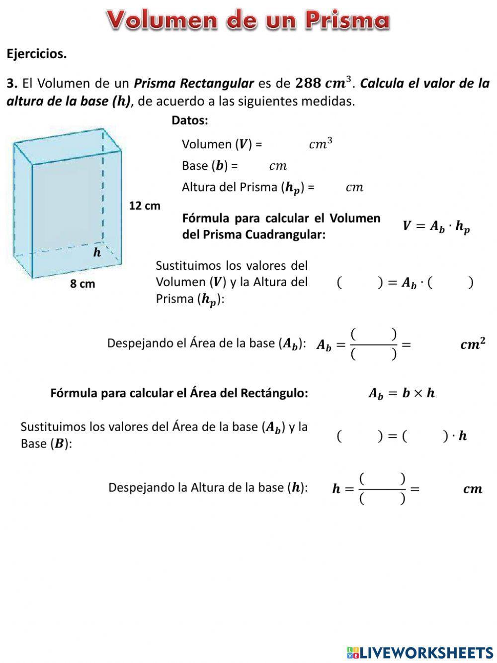 Volúmenes de Prismas