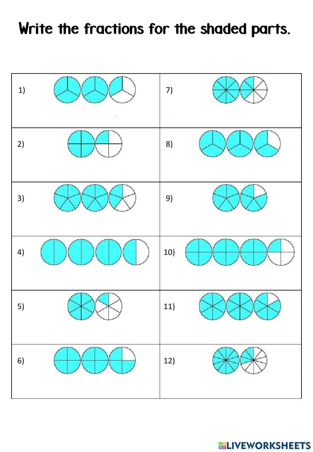 Proper & Improper Fractions