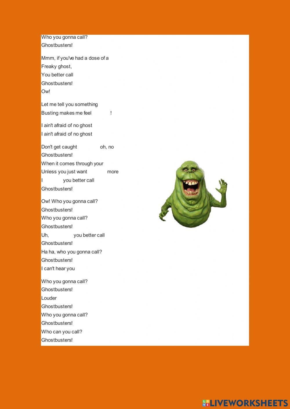 Ghostbusters Lyrics