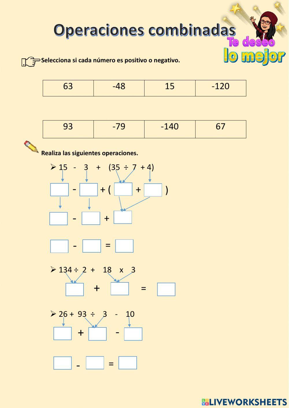 Operaciones combinadas