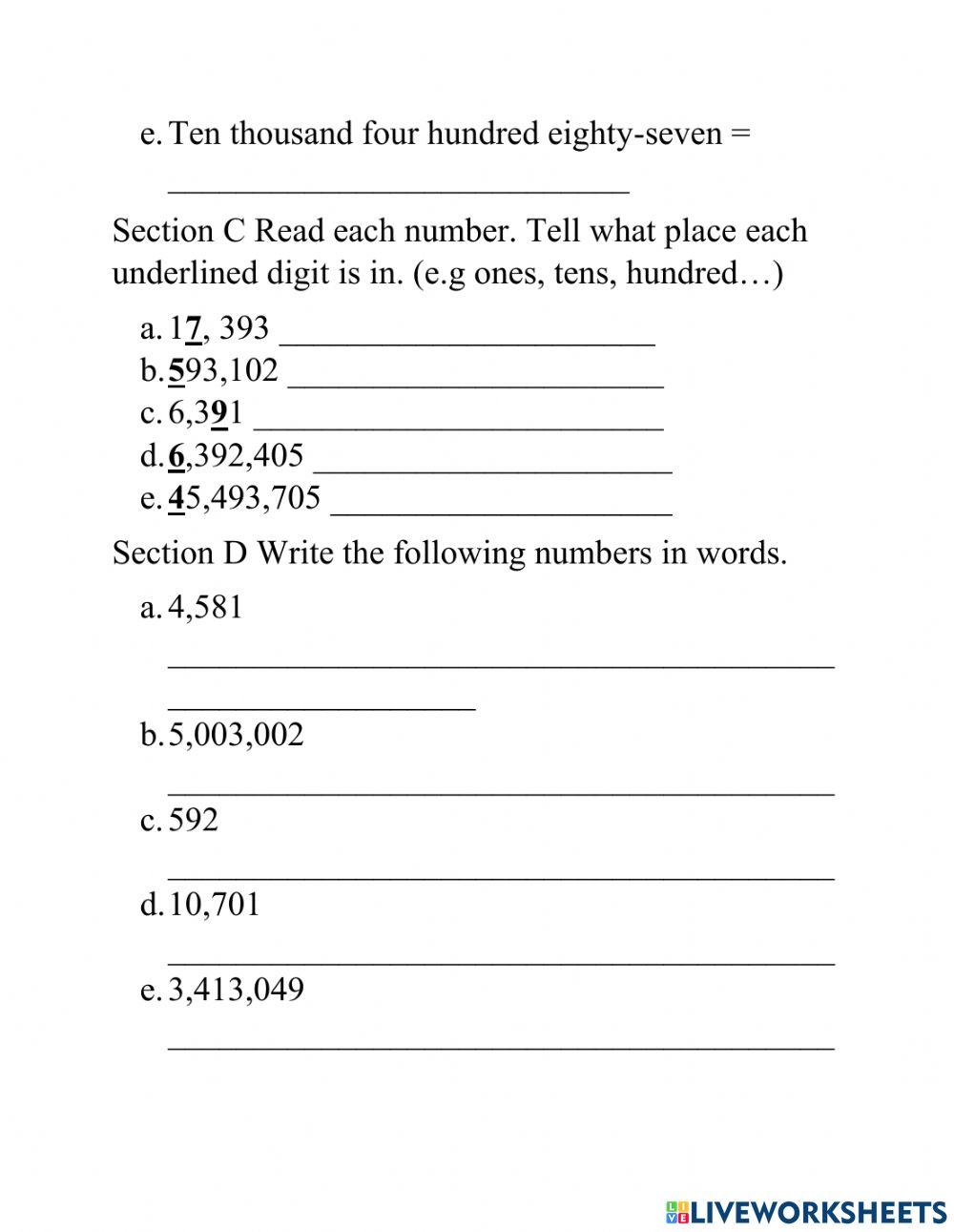 Place Value and Rounding