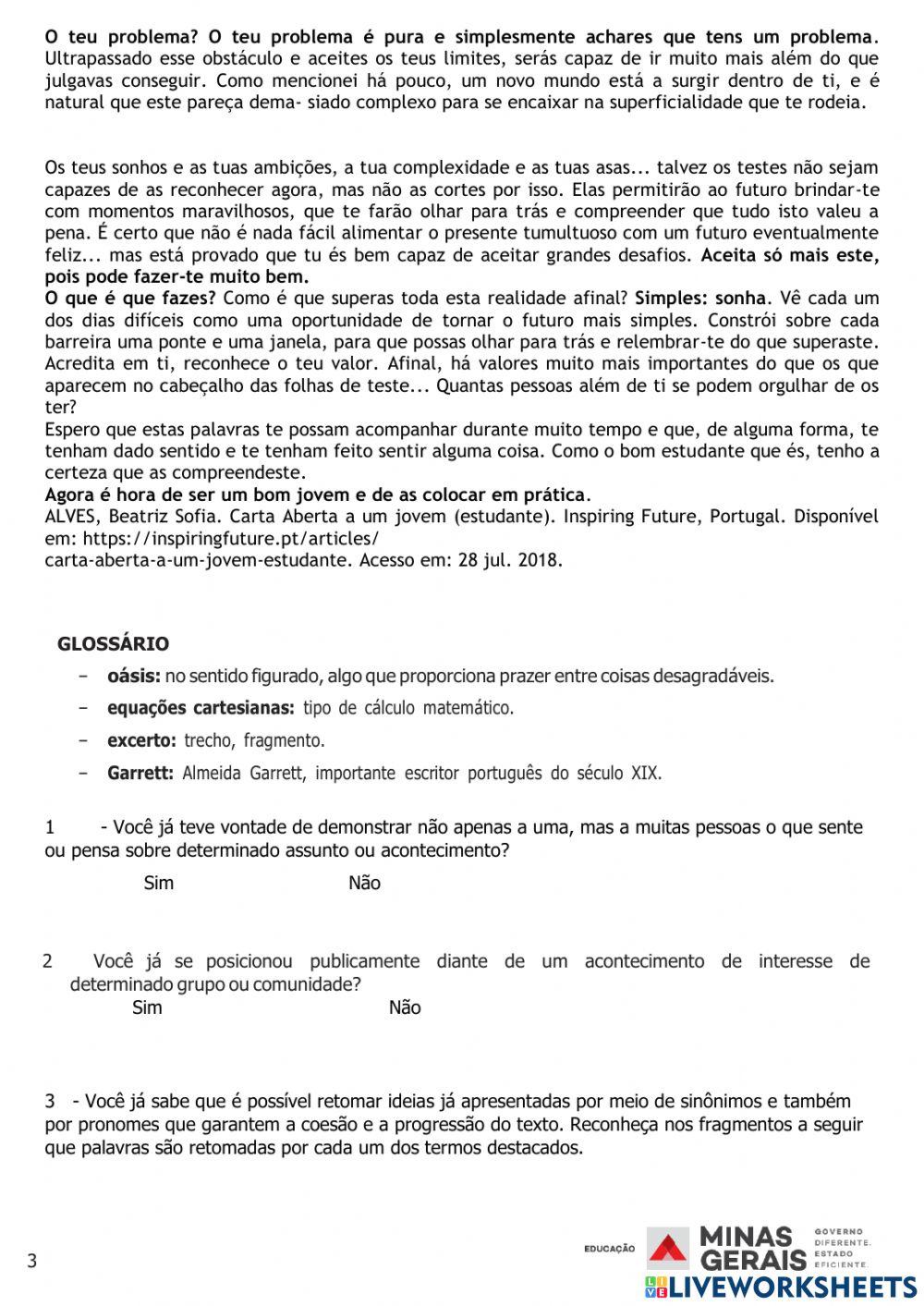 Pet4          7º ano  - semana 3