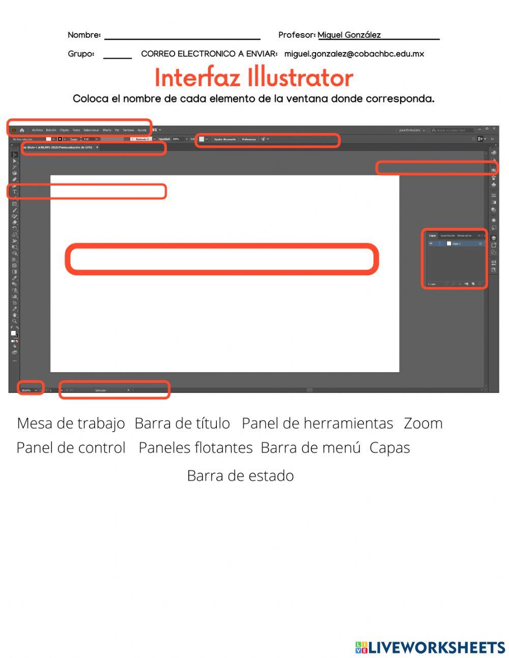 Interfaz Adobe Illustrator