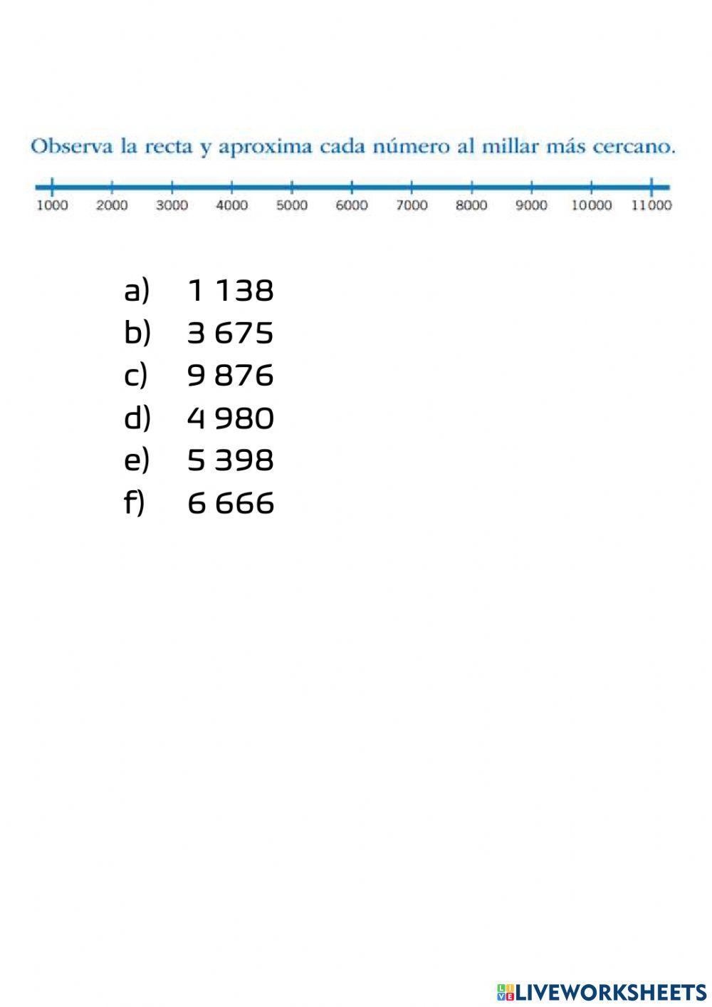 Aproximación de números