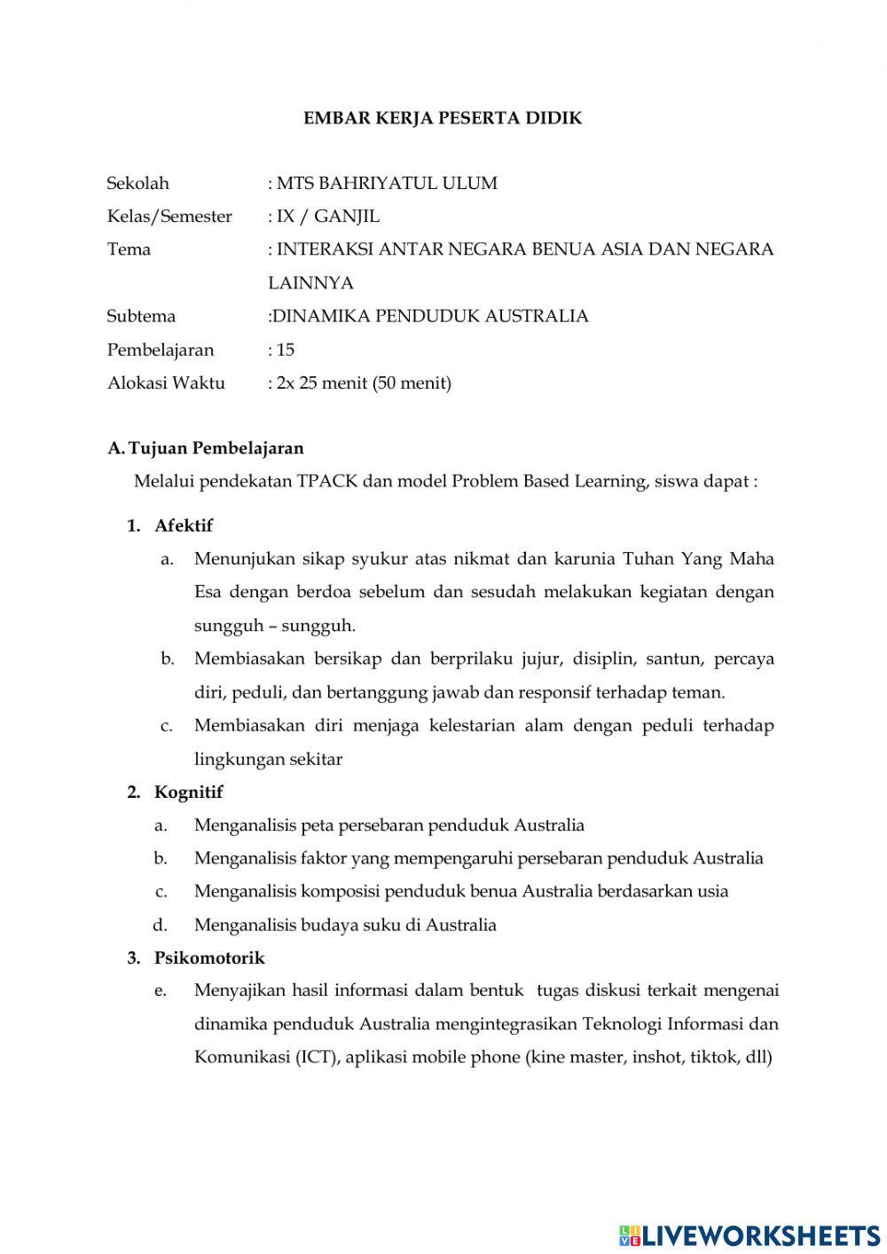 Dinamika Penduduk Australia