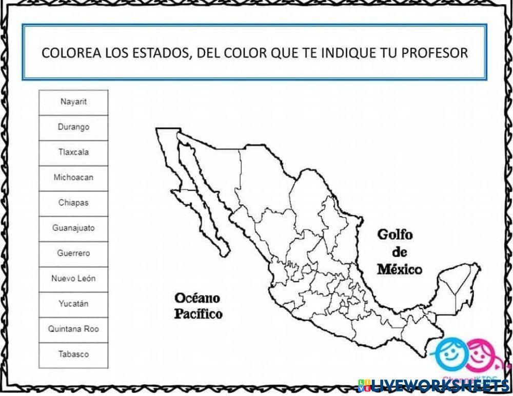 ESTADOS DE LA REPUBLICA MEXICANA Online Exercise For Live Worksheets ESTADOS DE LA REPUBLICA MEXICANA Online Exercise For Live Worksheets