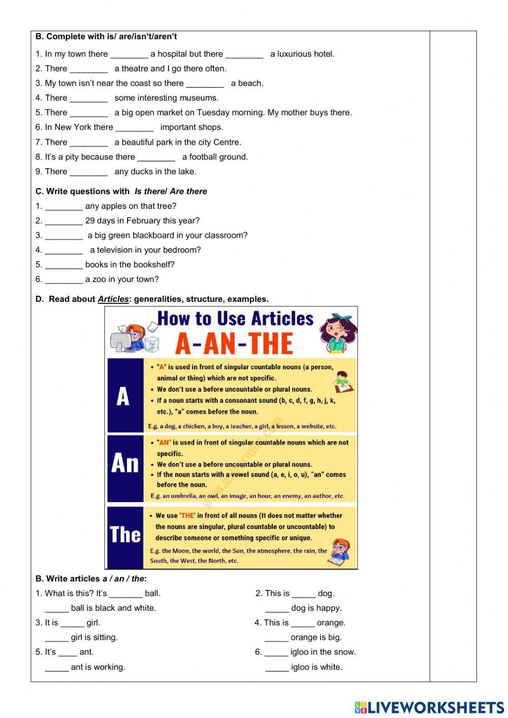 There is - There are