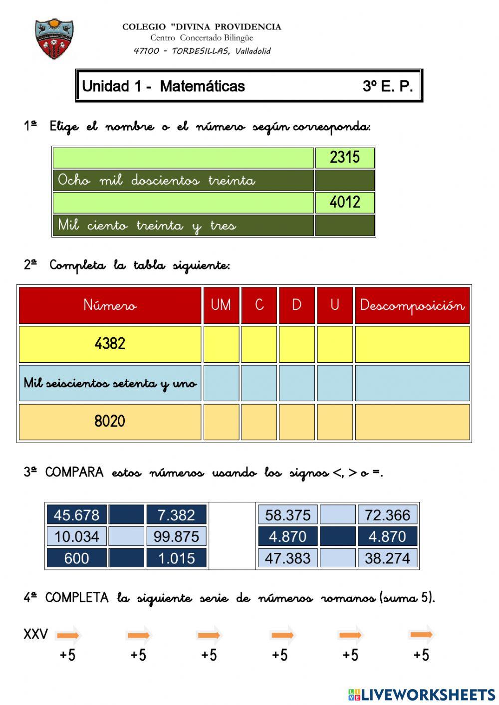 3ºEP MATE T01 numeración