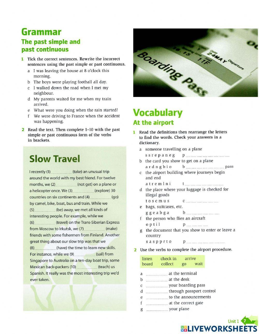 Past simple vs continous