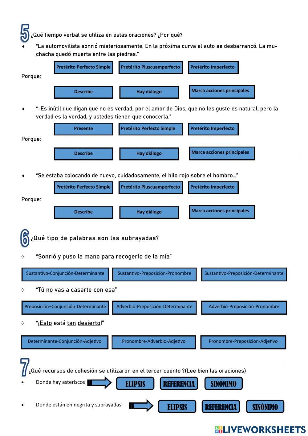 Cuentos realistas, fantásticos y policiales