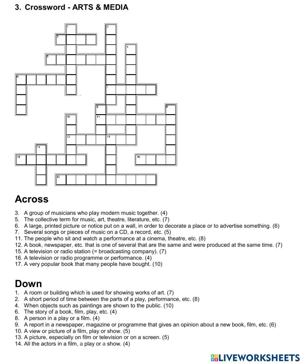 Vocabulary - Arts & Media