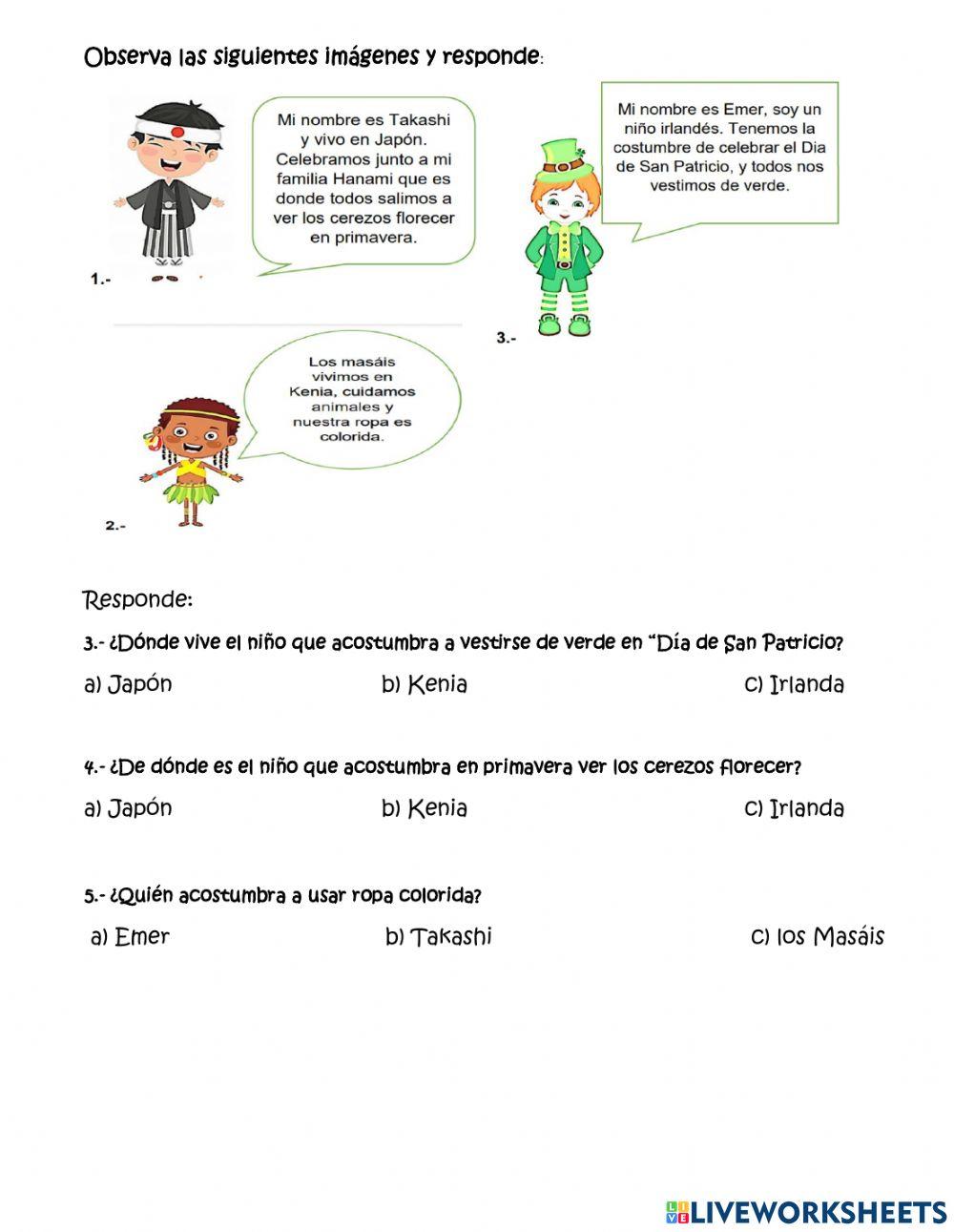 Evaluación niños del mundo