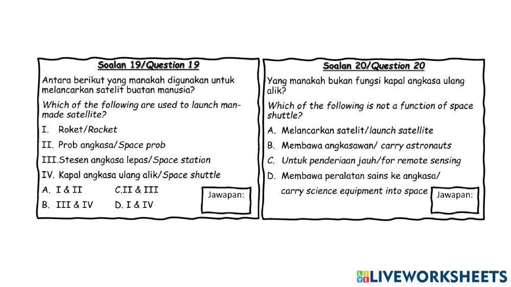 SCIENCE TEST FORM 3 SECTION A (OBJECTIVE Q)