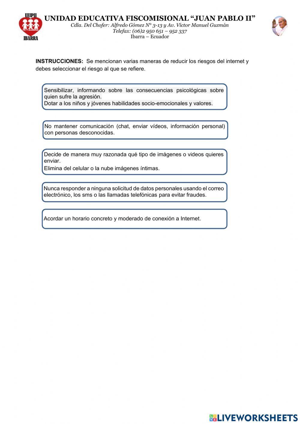 Riesgos del internet