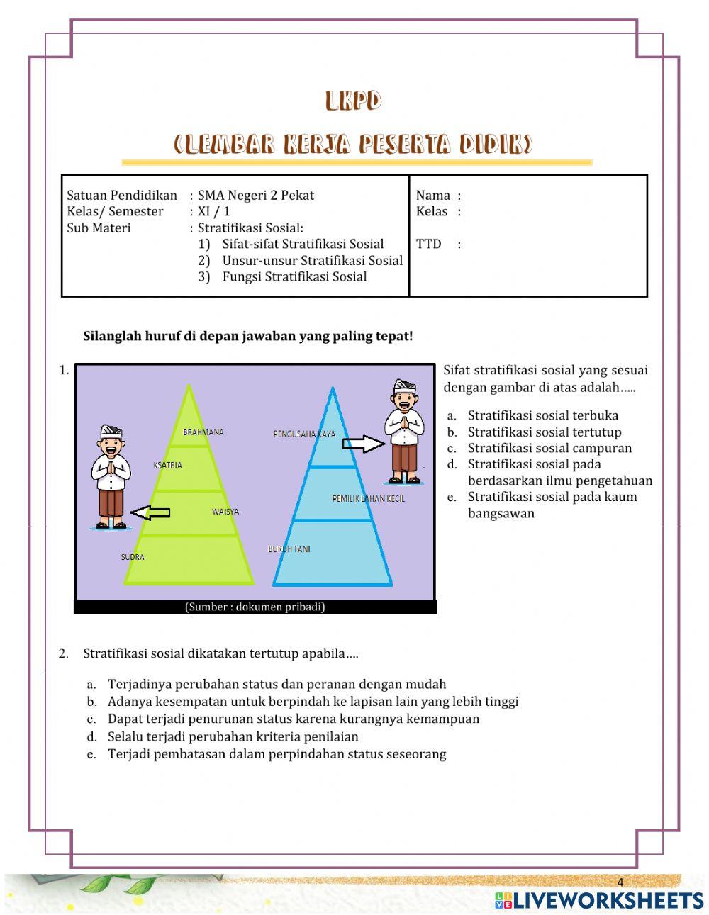 Lkpd stratifikasi sosial