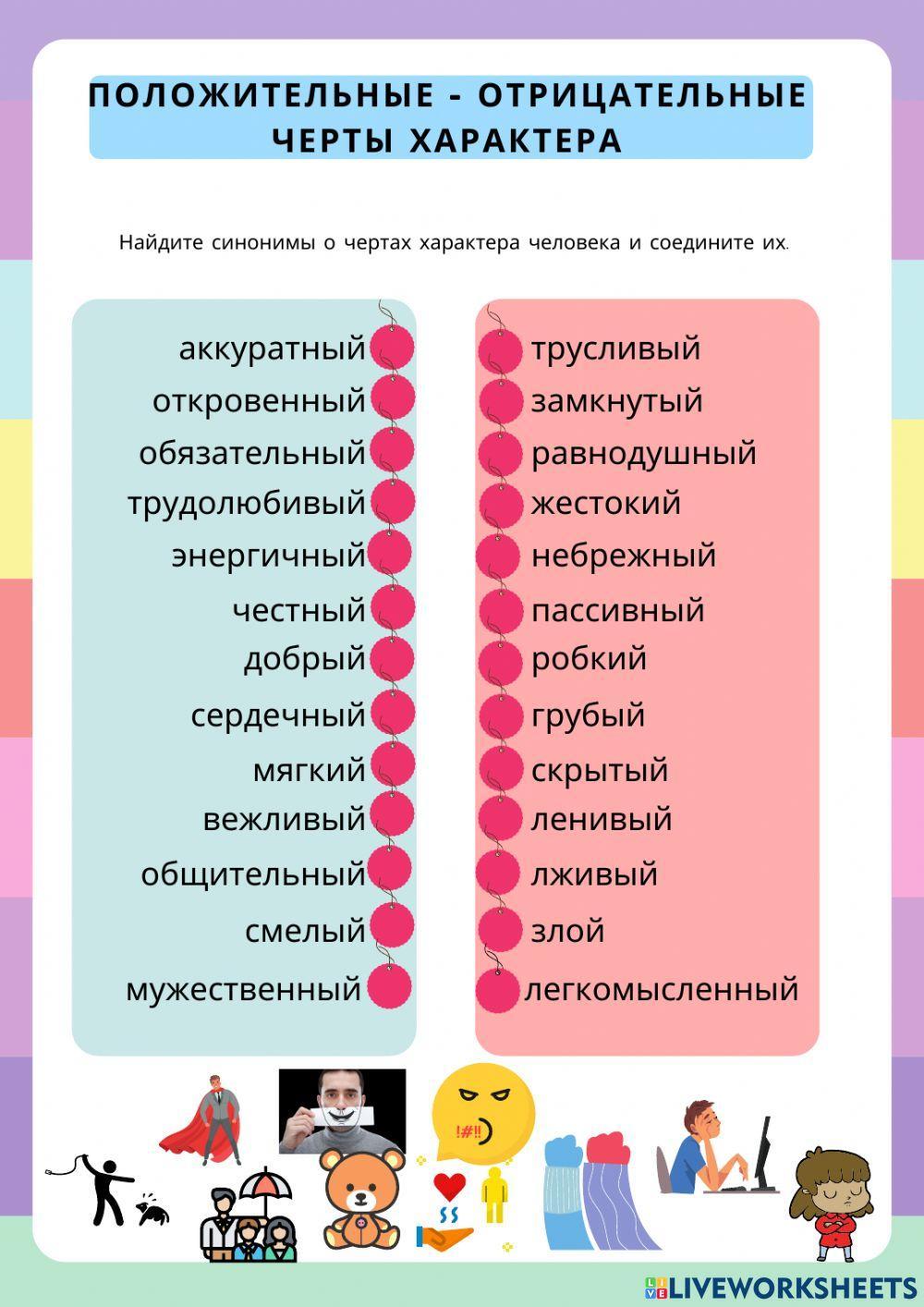 РКИ-говорение-О чертах характера