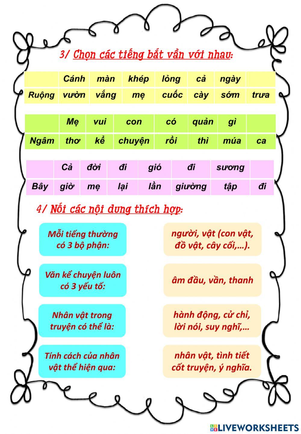 Ôn Tiếng việt Tuần 1