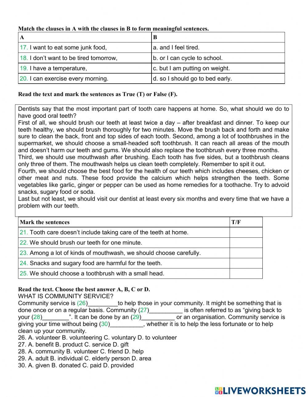 Grade 7-first semester-midterm test 1